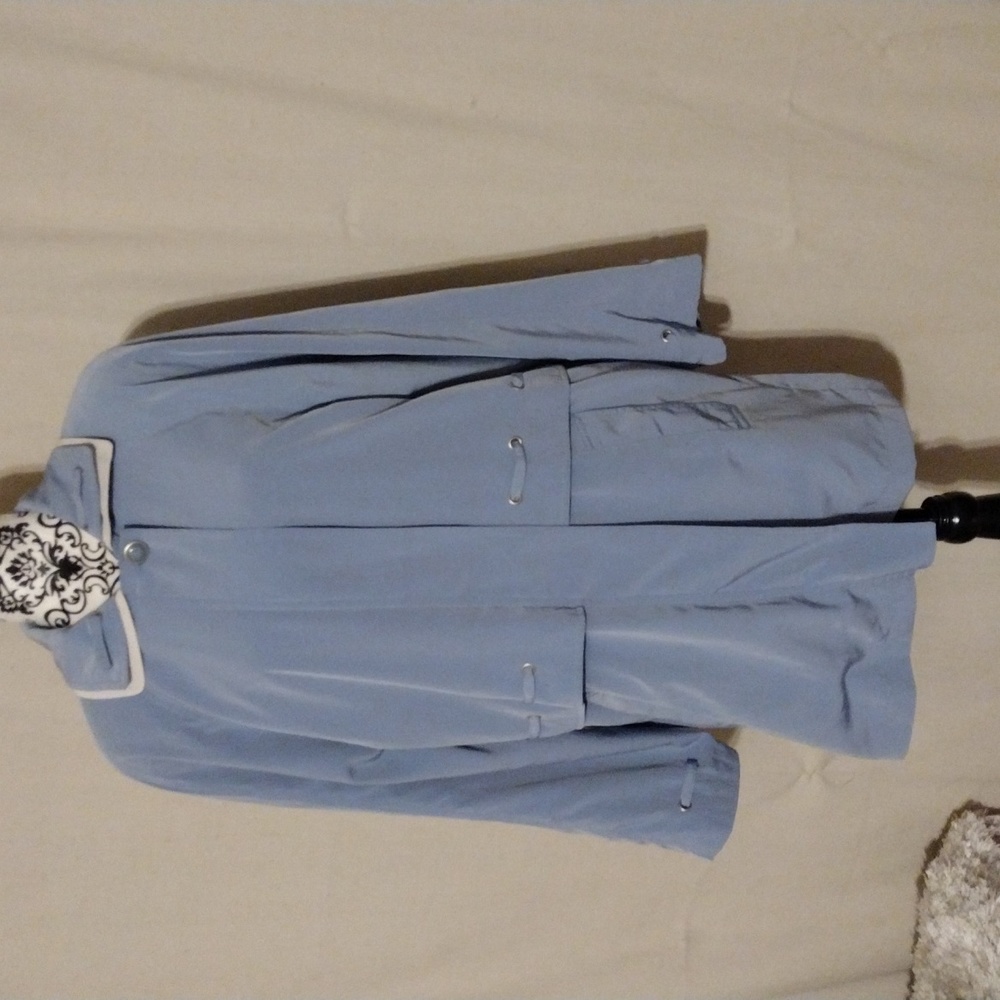 Vintage CS Signature Windbreaker Raincoat Jacket Sz L Classy Professional